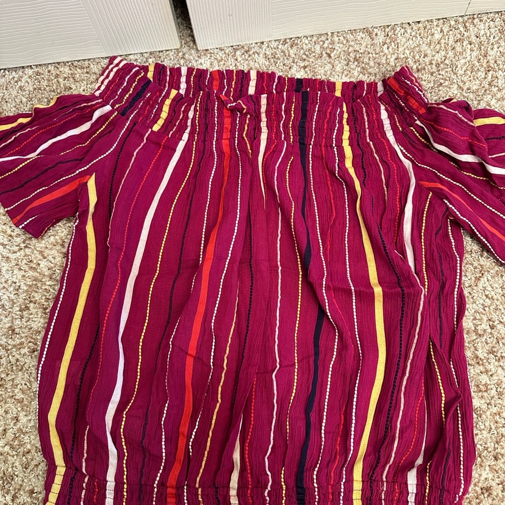 Allison Joy Off the Shoulder short sleeve blouse